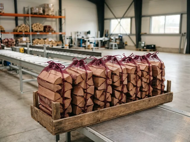 Фасовка дров в сетки 20 литров в Ульяновске